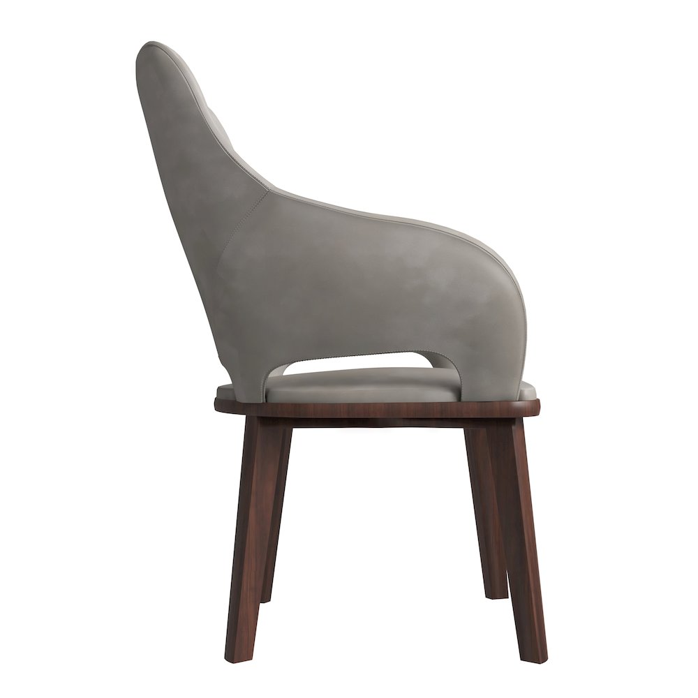 Vivara Collection Modern Dining Chair in Grey Set of 4. Picture 4