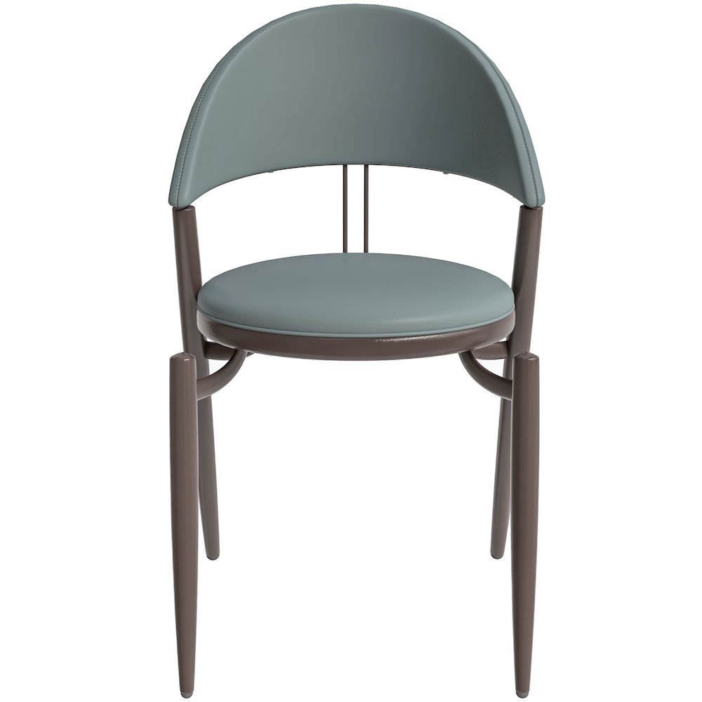 Venice Collection Modern Dining Chair In Black set of 4 in Light Grey. Picture 2