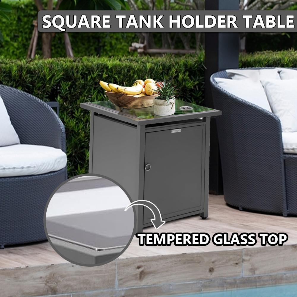 Walbrooke Grey Patio Square Tank Holder. Picture 11