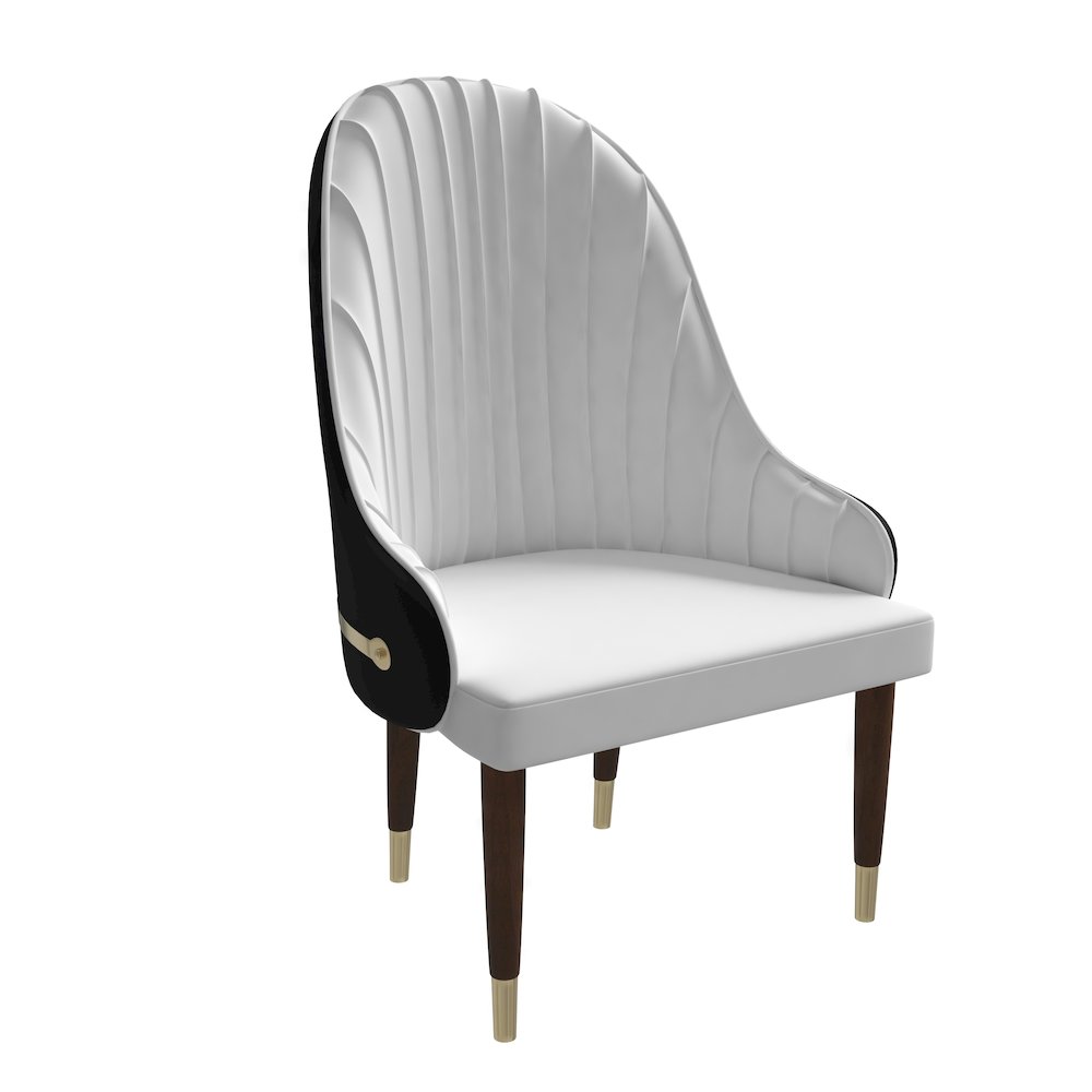 Elara Collection Wooden Dining Chair in Black/White. Picture 4
