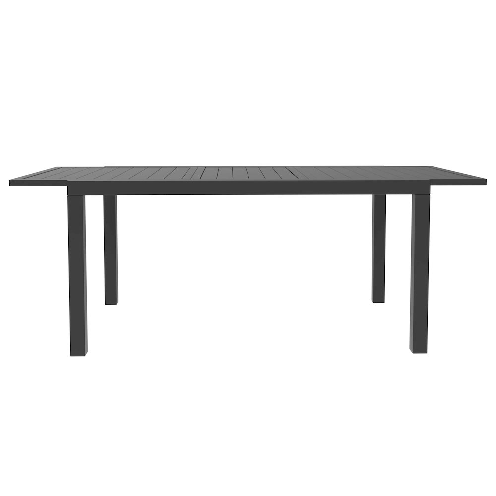 Marlin Extenable outdoor Dining Table 78-118 in Black. Picture 20