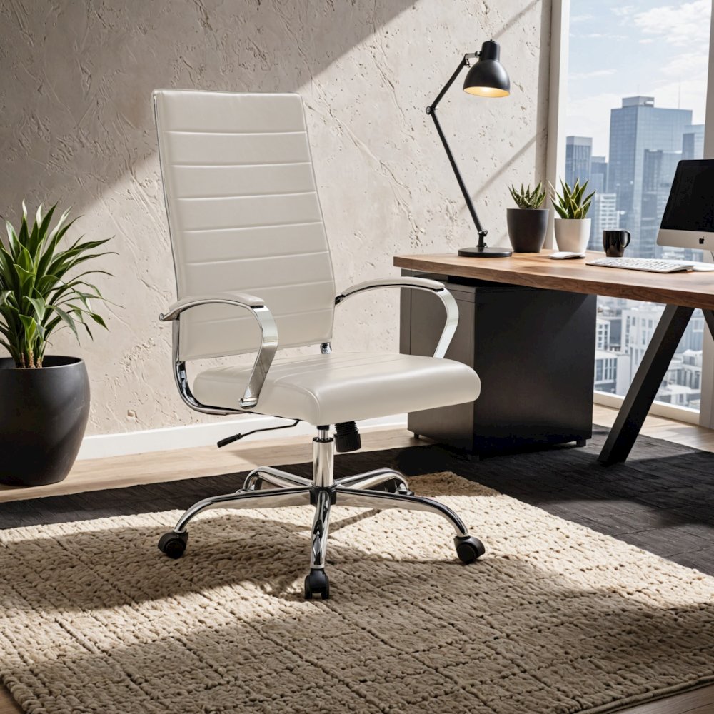 Benmar High-Back Leather Office Chair. Picture 6