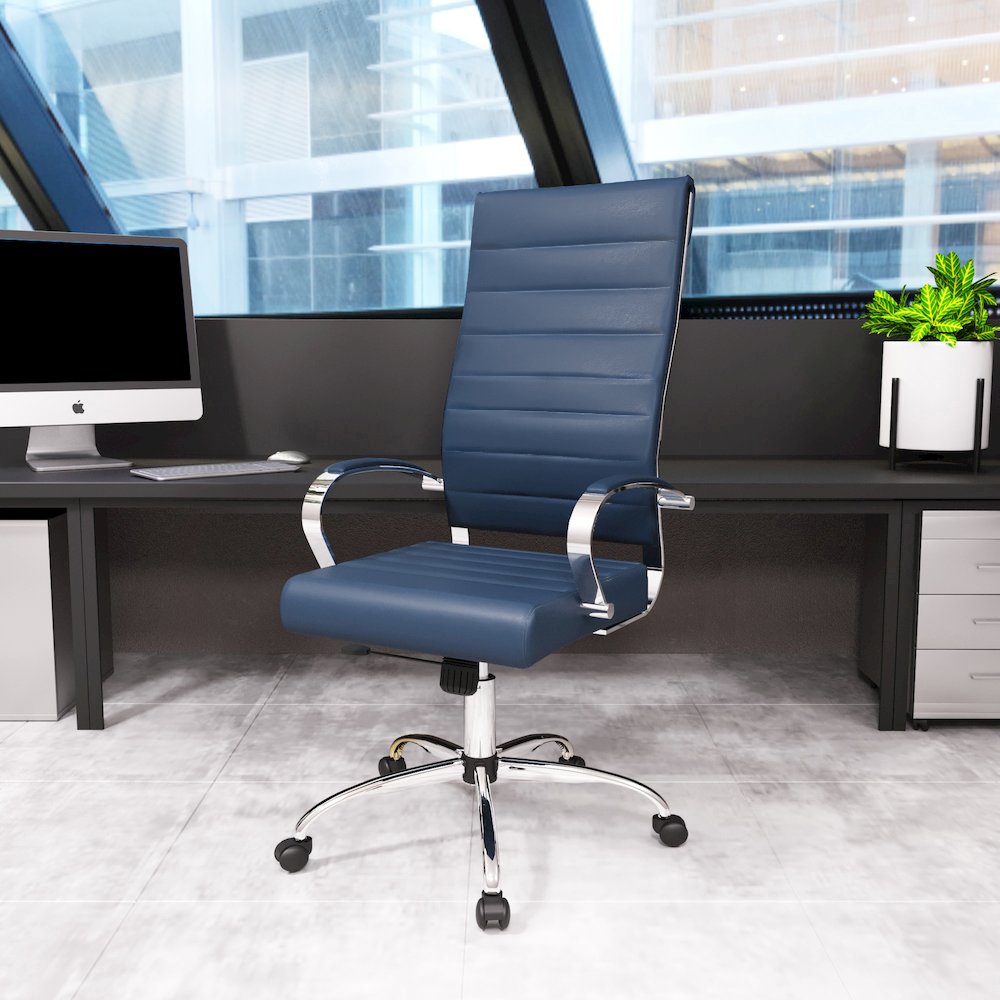 Benmar High-Back Leather Office Chair. Picture 9