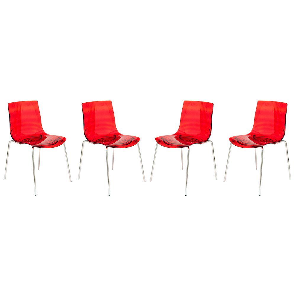 Astor Water Ripple Design Dining Chair Set of 4. Picture 1