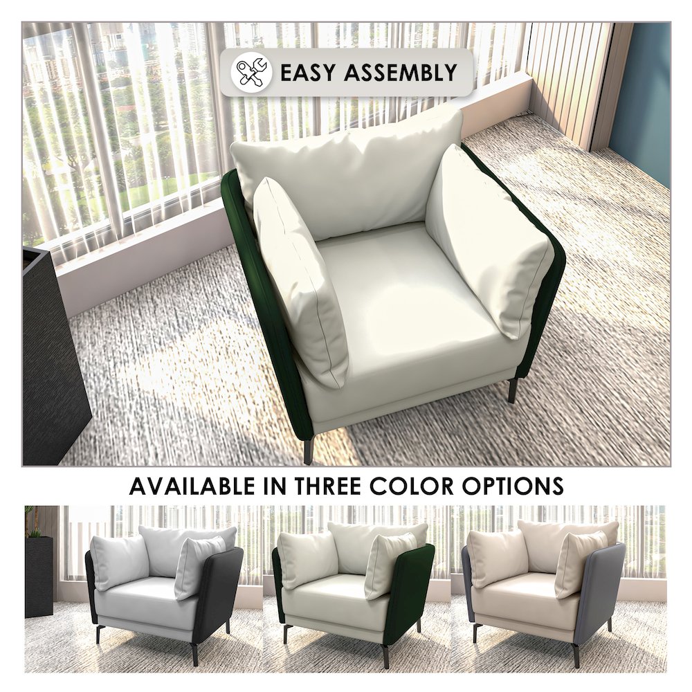 Luxify Collection Single Seater Sofa in Green. Picture 5