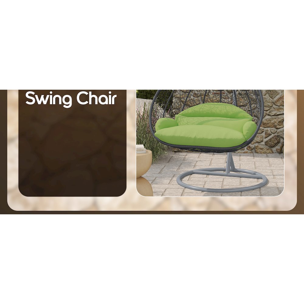 Recluse Collection Modern Outdoor Swing Chair. Picture 13