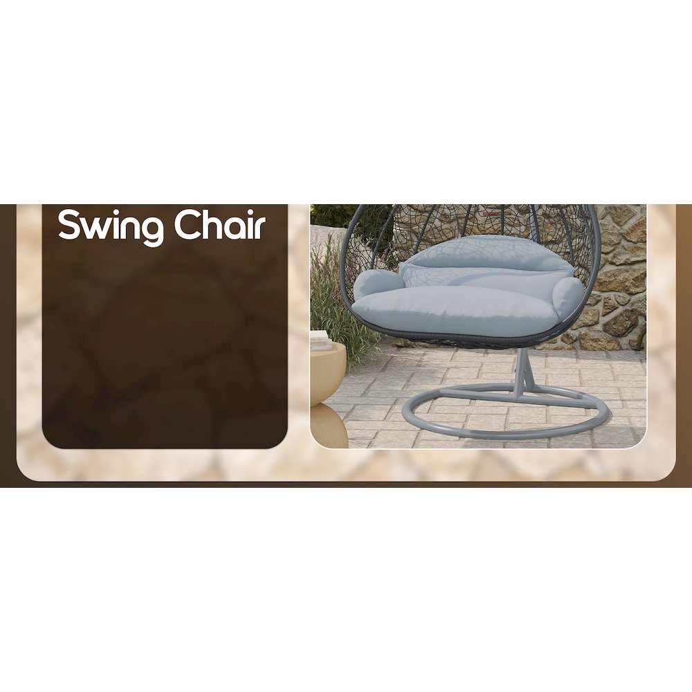 Recluse Collection Modern Outdoor Swing Chair. Picture 14