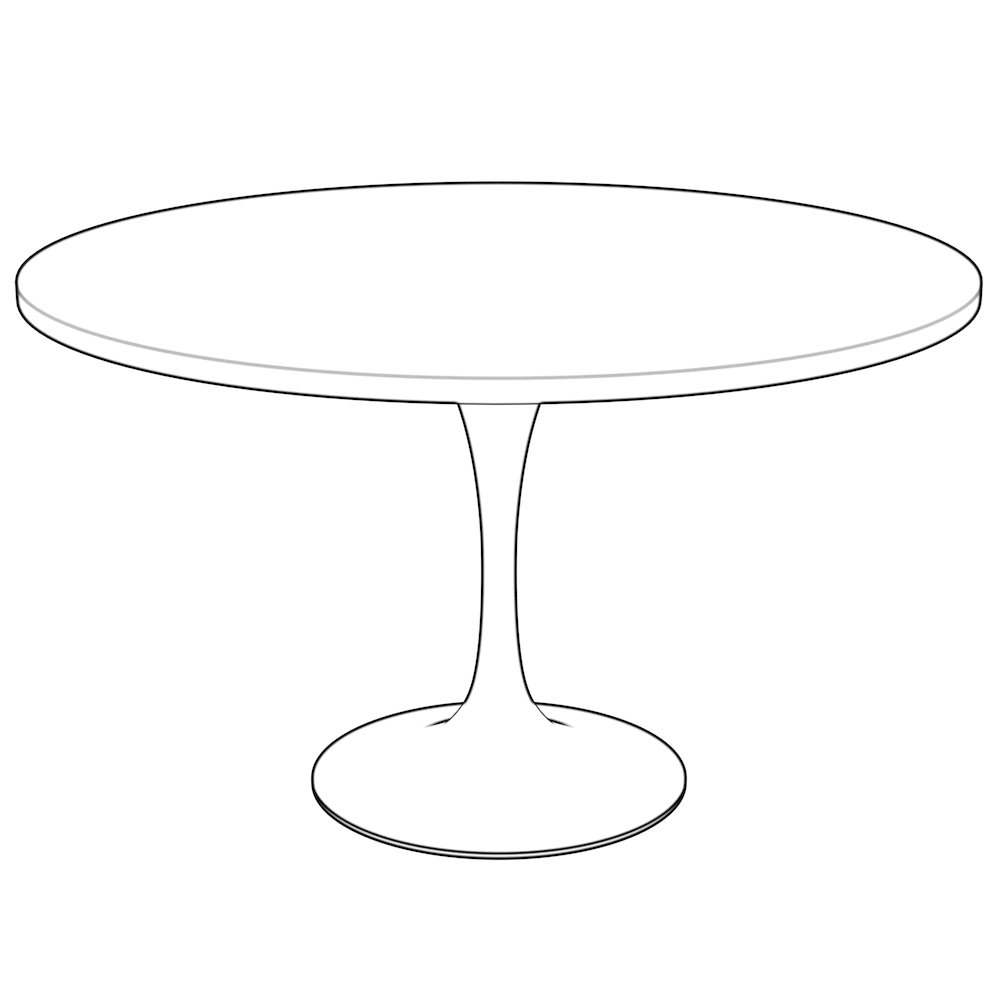 Verve Collection 48 Round Dining Table, Black Base with Sintered Stone Grey Top. Picture 11