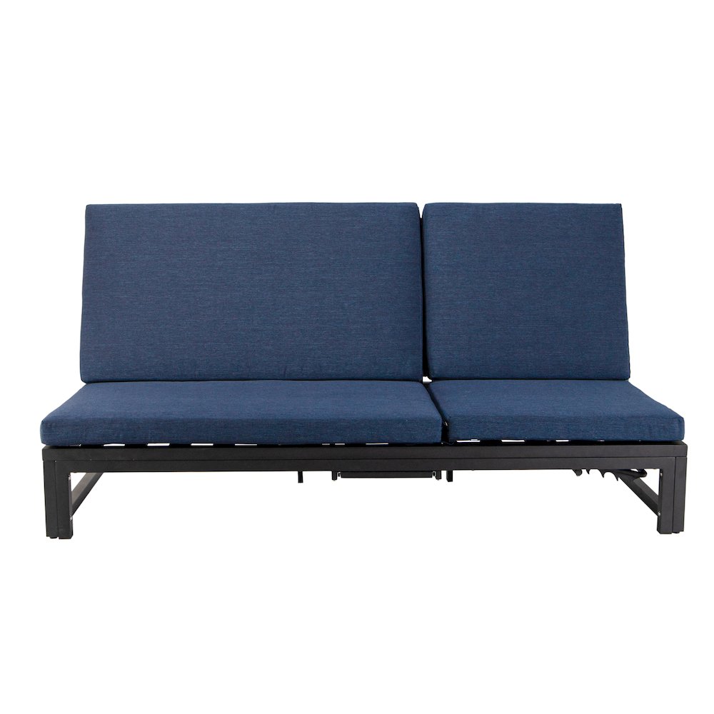 Chelsea Convertible Lounge Reclining Double Chaise With Cushions. Picture 20