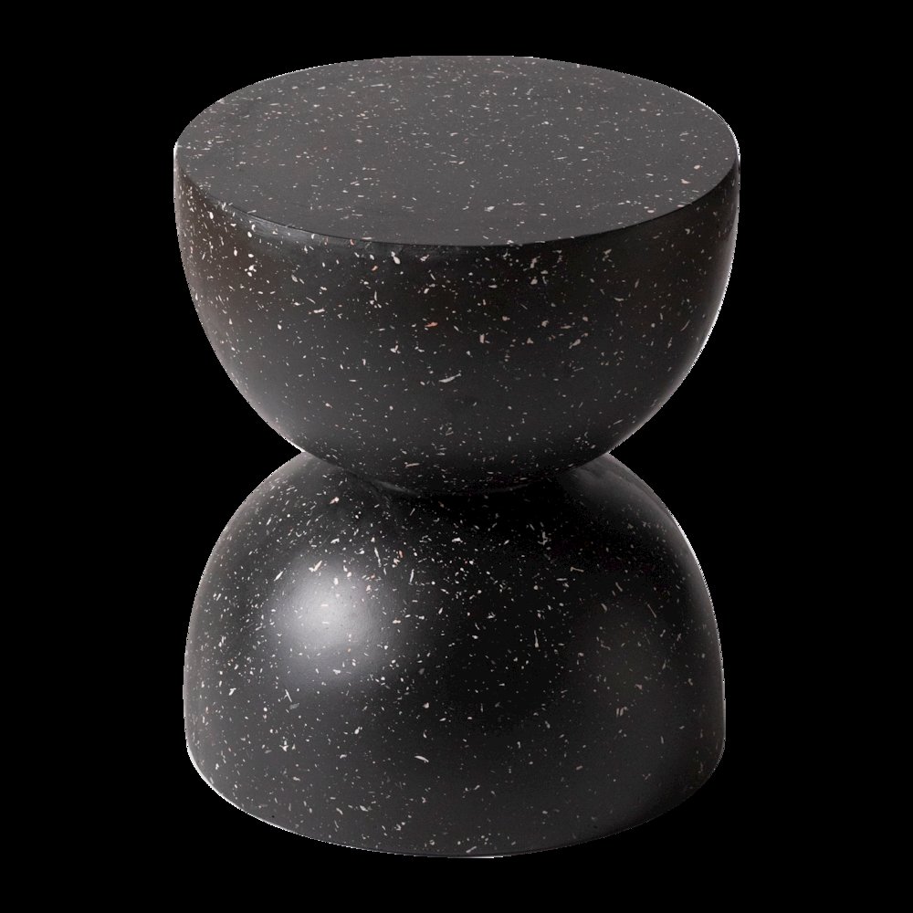 Sage Collection Fiberglass Outdoor Side Table in Black. Picture 8