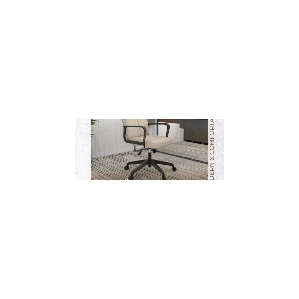 Aiaria Collection Modern Office Chair In Tan. Picture 25