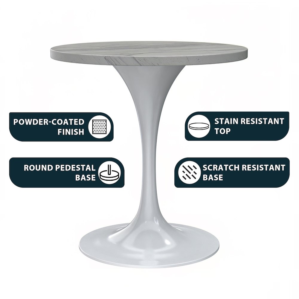 Verve Collection 27 Round Dining Table. Picture 1