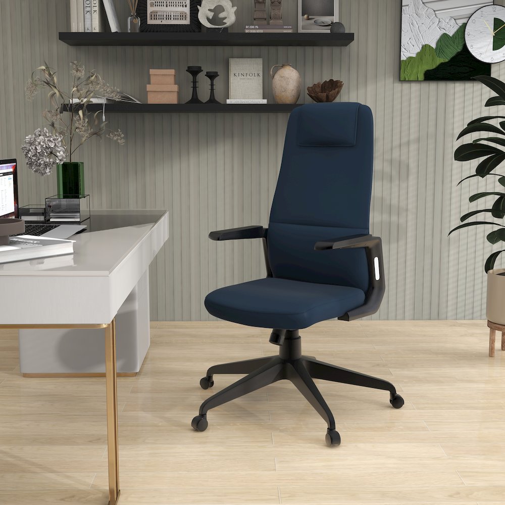 Nexa Collection Modern Office Chair In Blue. Picture 6