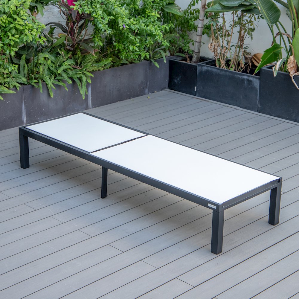 Marlin Patio Chaise Lounge Chair With Black Aluminum Frame. Picture 8