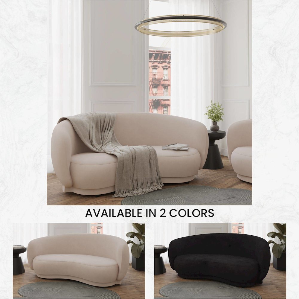Faze 3-Seater Wide Couch Sofa Upholstered in Velvet. Picture 5