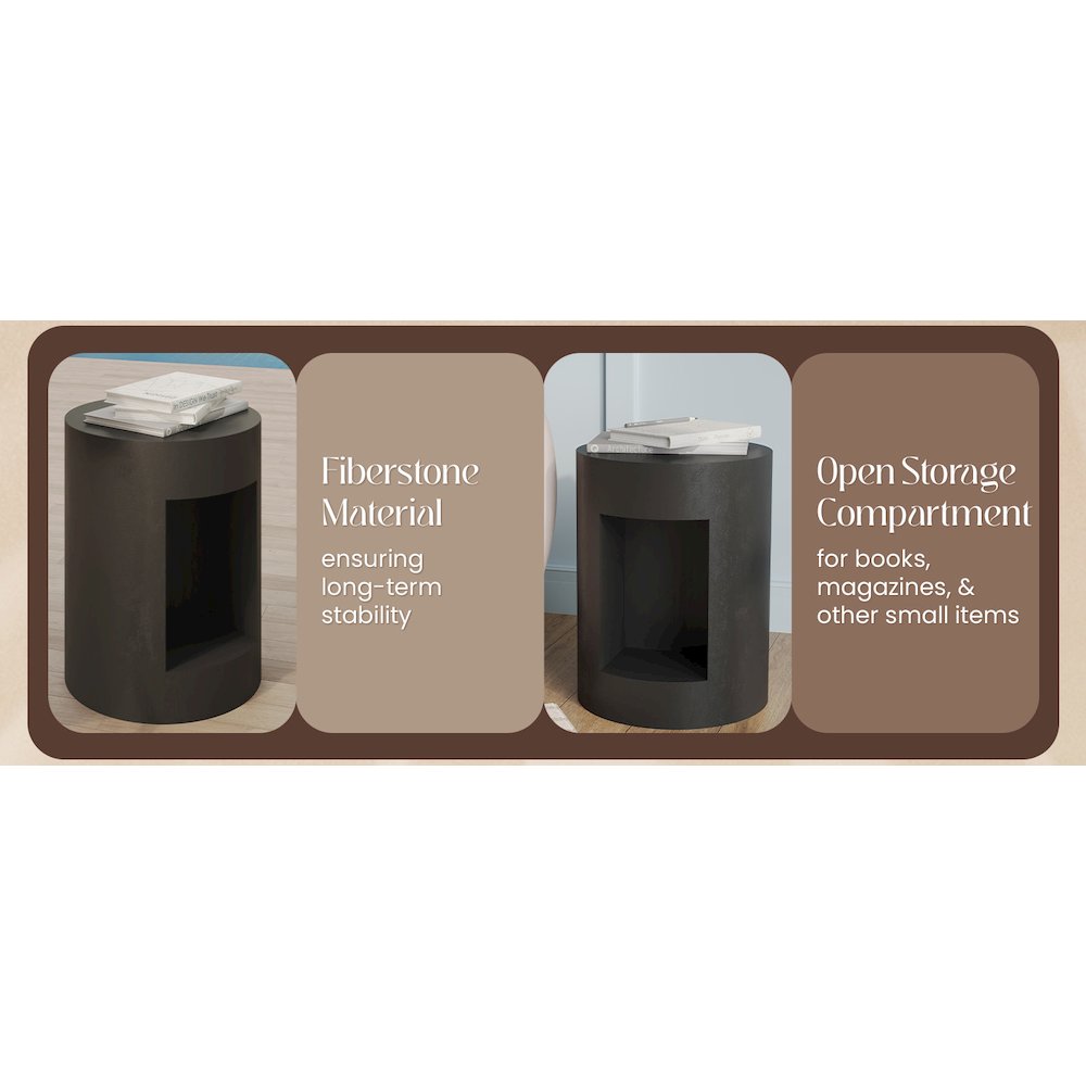 Modern Side End Table Nook Series In Black. Picture 16