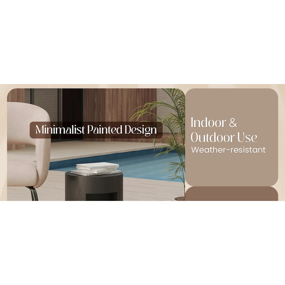Modern Side End Table Nook Series In Black. Picture 17