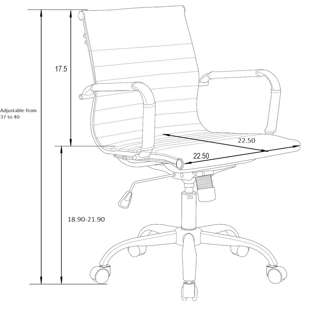 Harris Modern Adjustable Office Executive Swivel Chair Task Office Chair. Picture 19