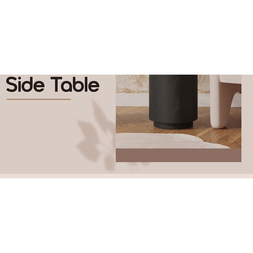 Modern Side End Table Ramble Series In Black. Picture 15