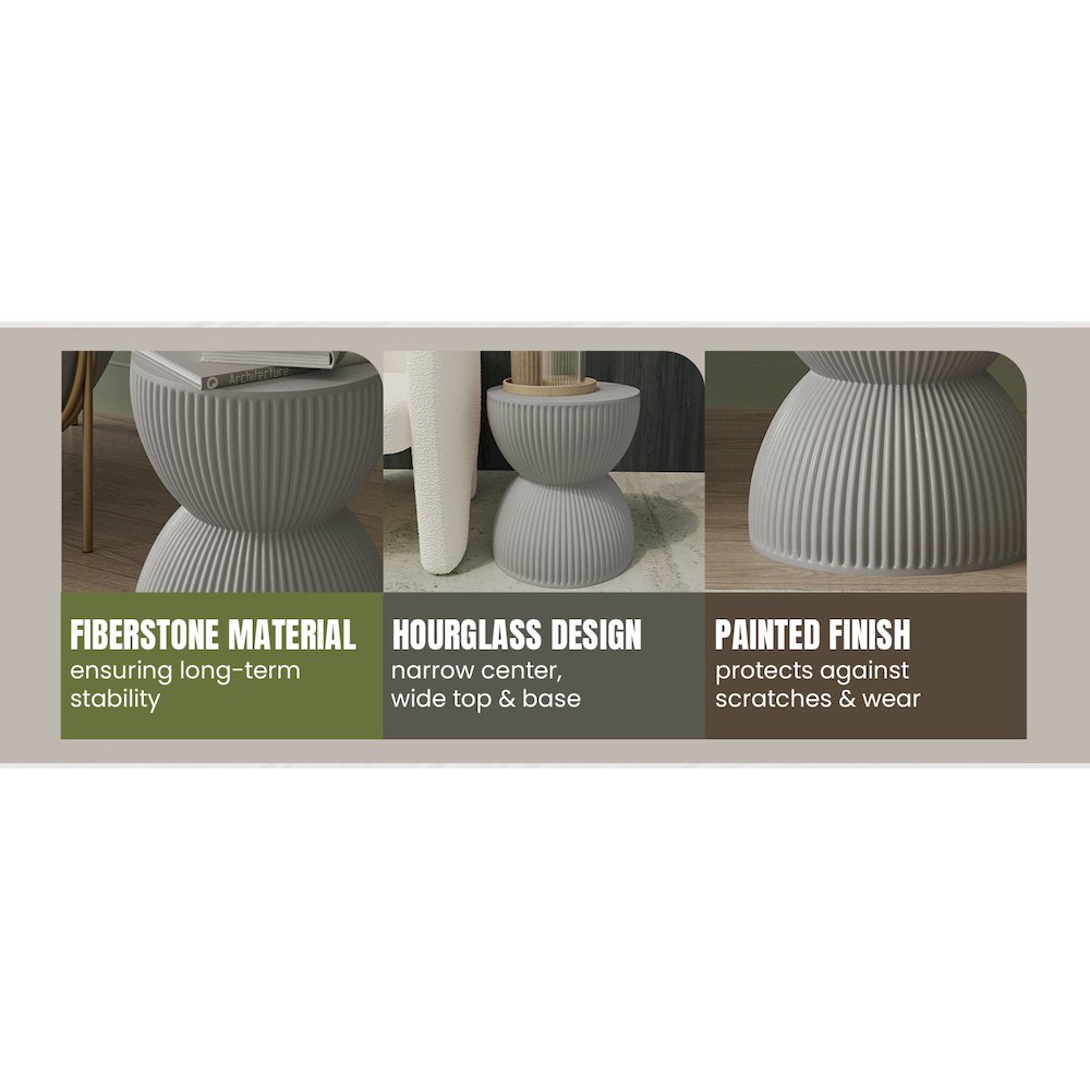 Modern Side End Table Spire Series In Grey. Picture 17