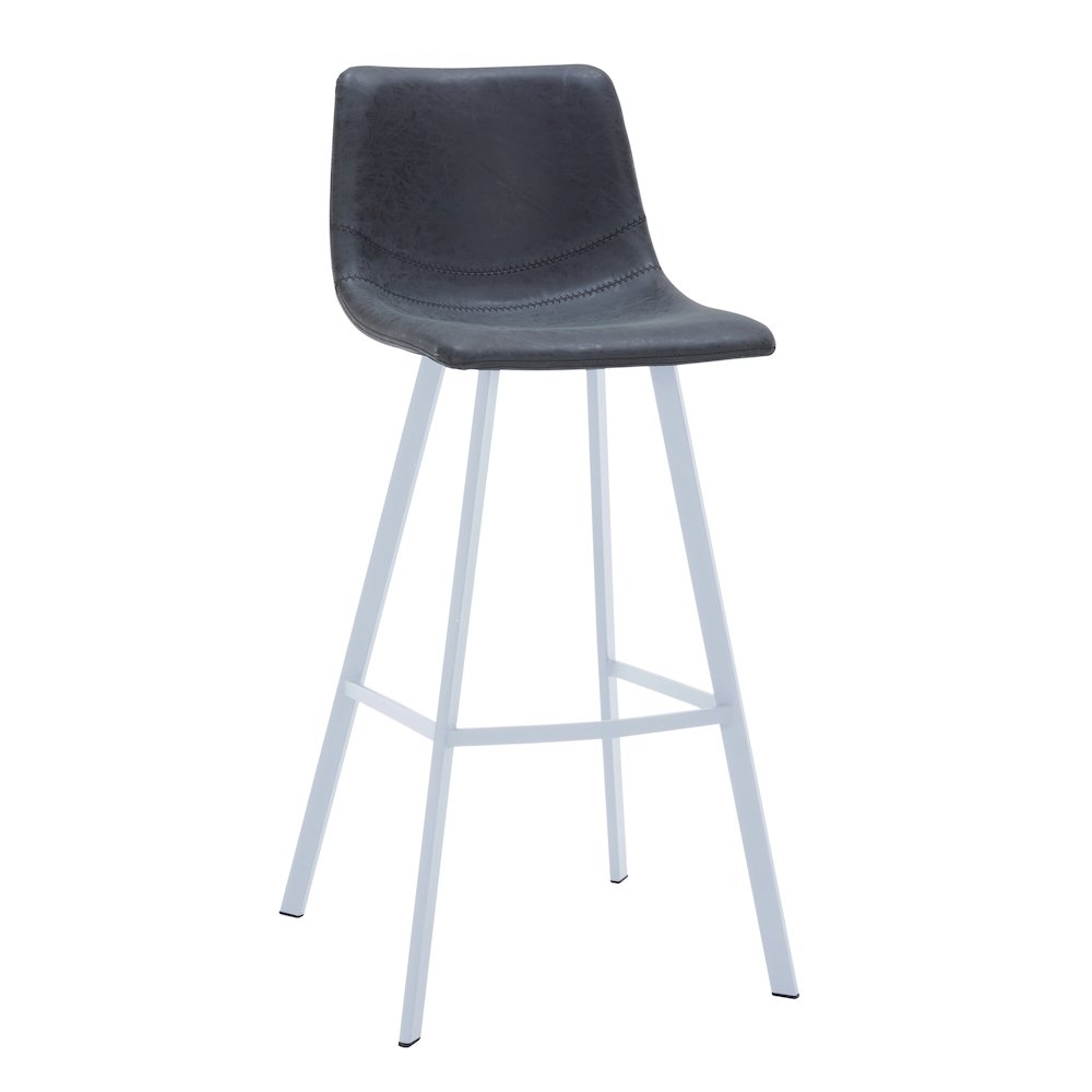 Elland - Bar stool -Charcoal Black- White Base. Picture 7