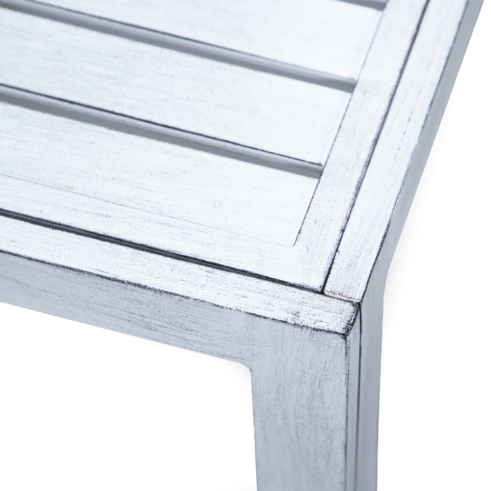 Chelsea Patio Coffee Table With Weathered Grey Aluminum. Picture 3