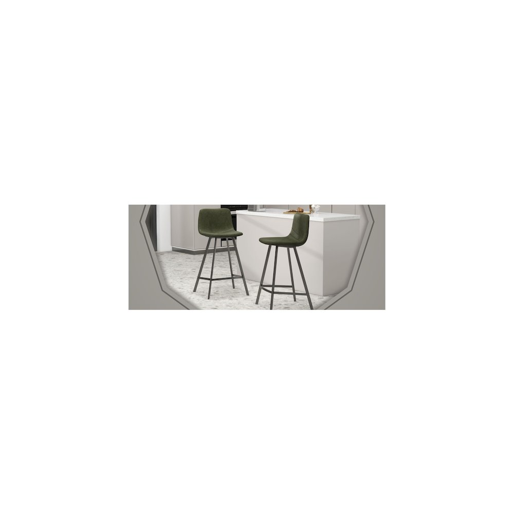 Elland - Counter stool - Olive Green. Picture 16