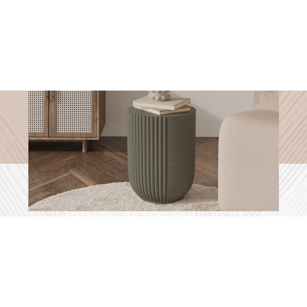Modern Side End Table Trove Series In Green Grey. Picture 16