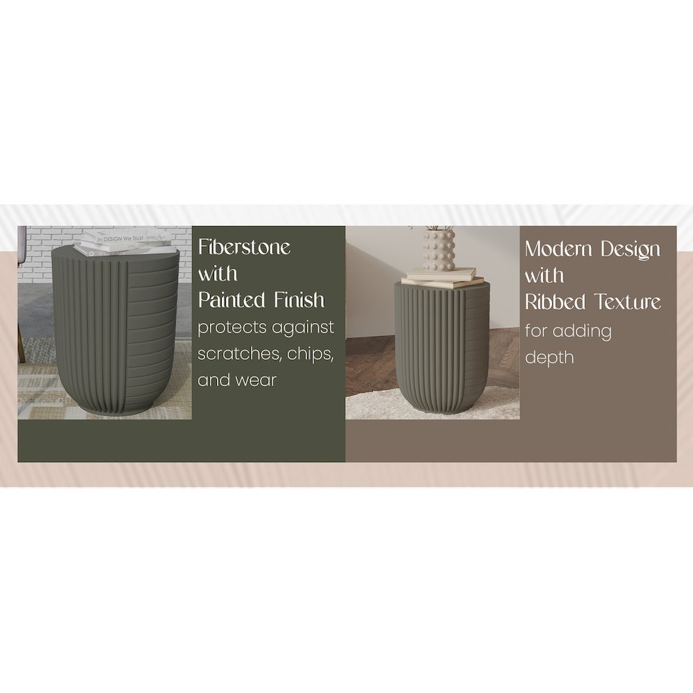 Modern Side End Table Trove Series In Green Grey. Picture 17