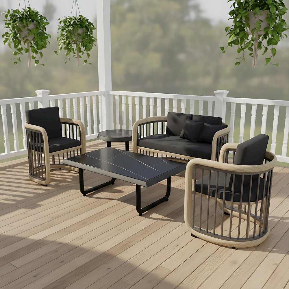 Amalfi Collection Modern Fabric Dining Chair in Coconut White. Picture 35