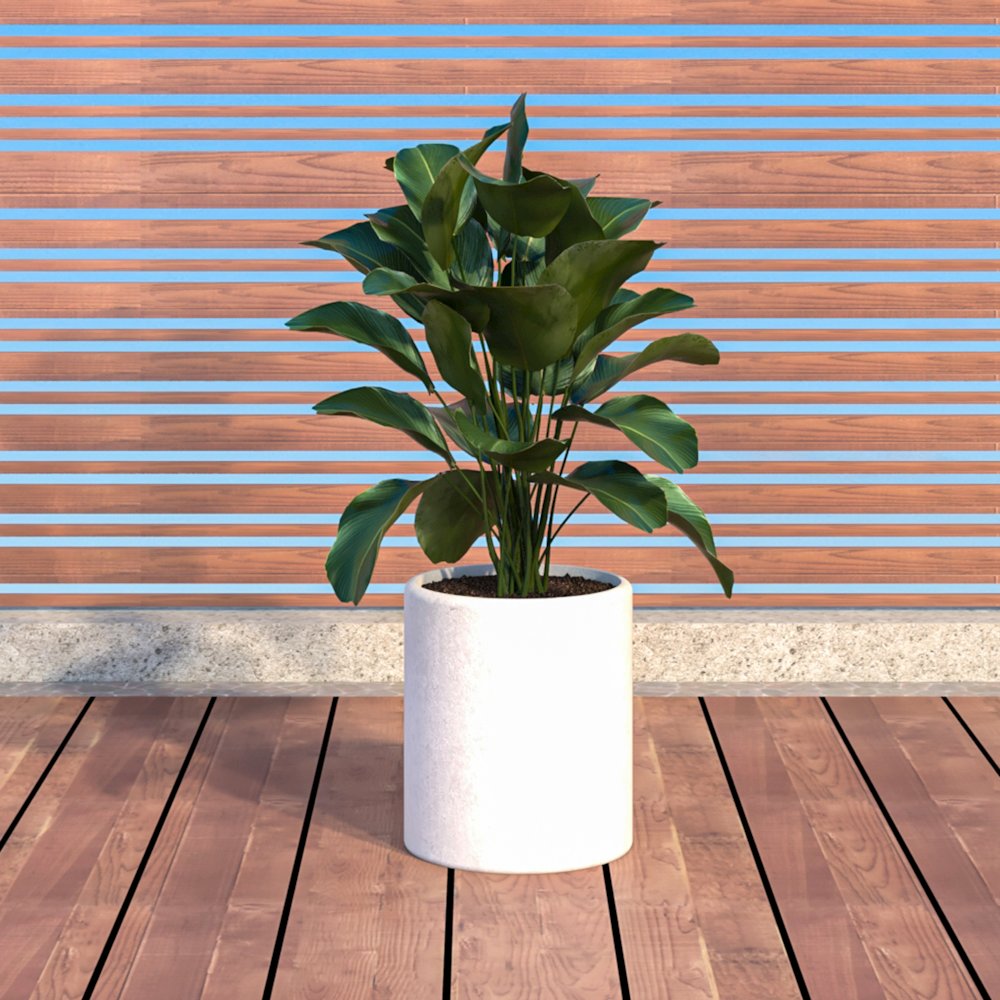 Tundra Series Poly Stone cylindrical Shape Planter in White 12" Dia, 14.2" High. Picture 9