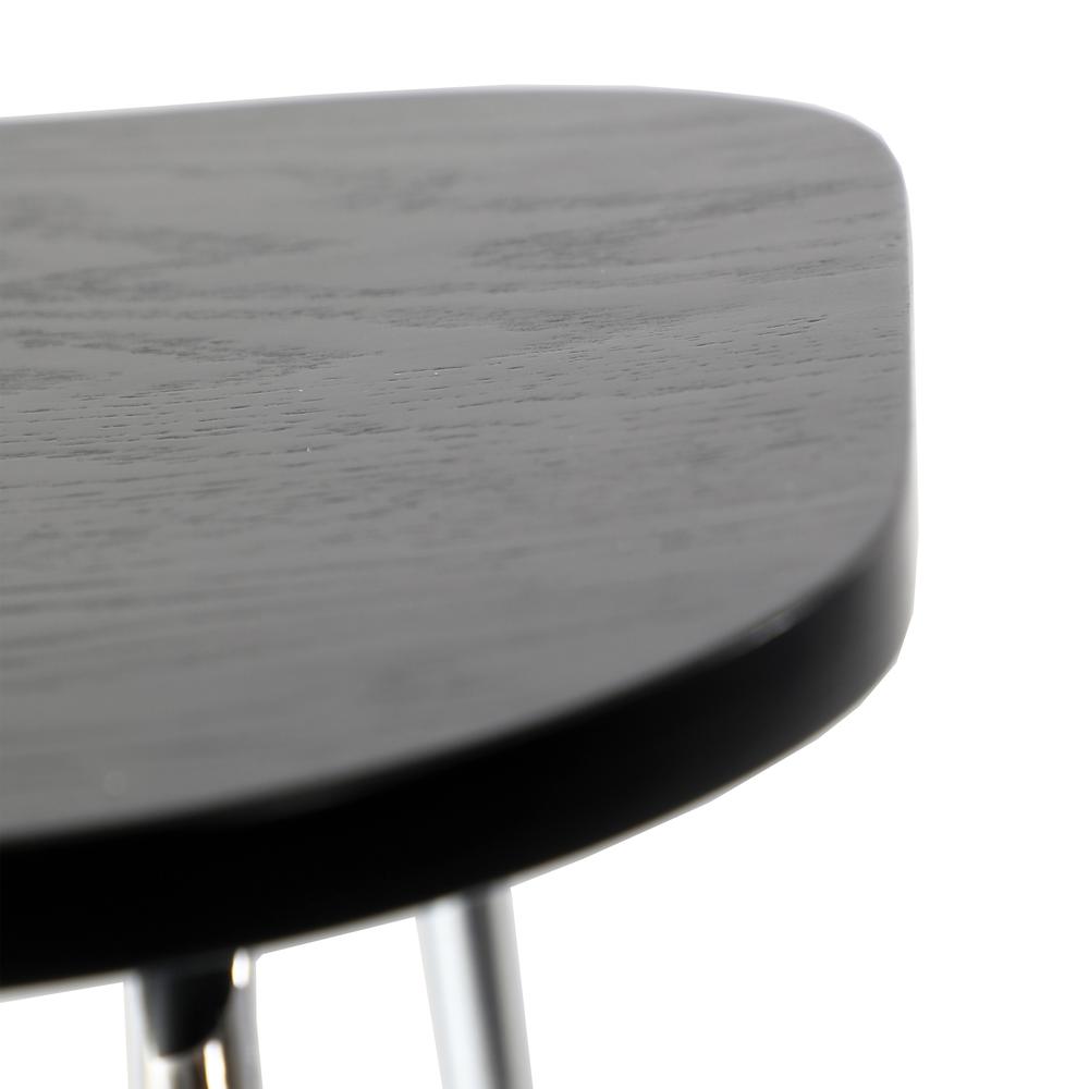 Melrose Modern Wood Counter Stool With Chrome Frame. Picture 6
