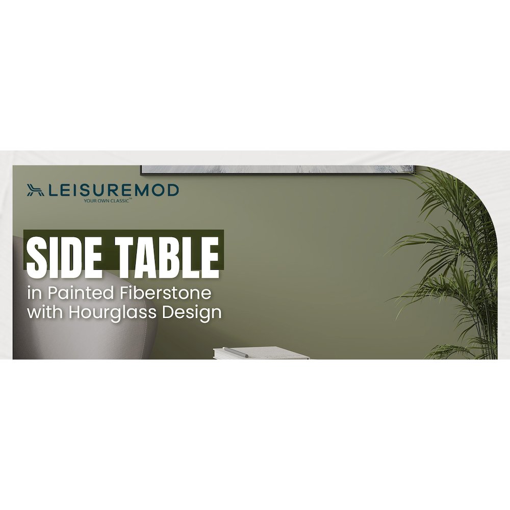 Modern Side End Table Spire Series In White. Picture 15