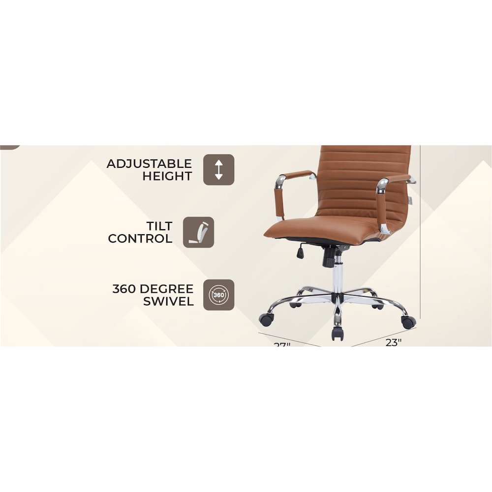 Harris Modern Adjustable Office Executive Swivel Chair Task Office Chair. Picture 41
