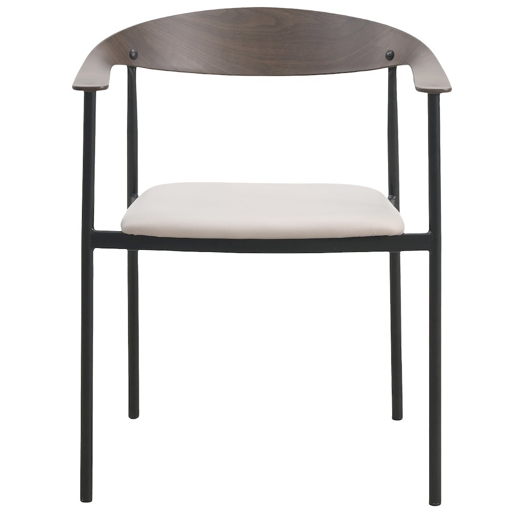 Kora Collection Modern Dining Chair in Taupe. Picture 5