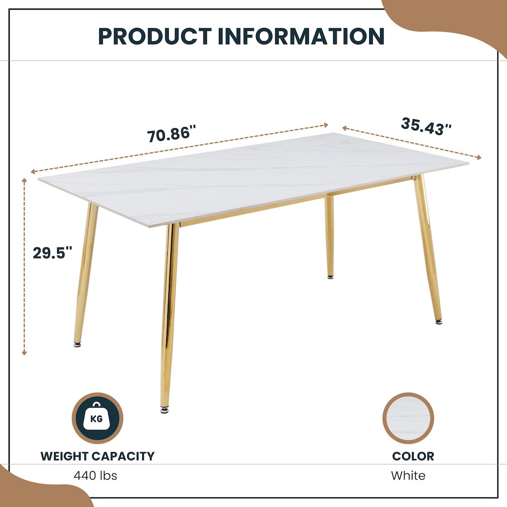 Zayle Series Modern Dining Table. Picture 12