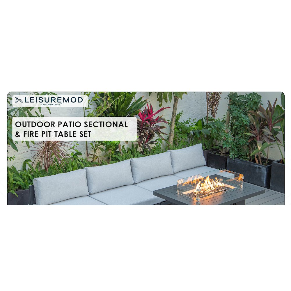 Chelsea 5-Piece Middle Patio Chairs and Fire Pit Table. Picture 20
