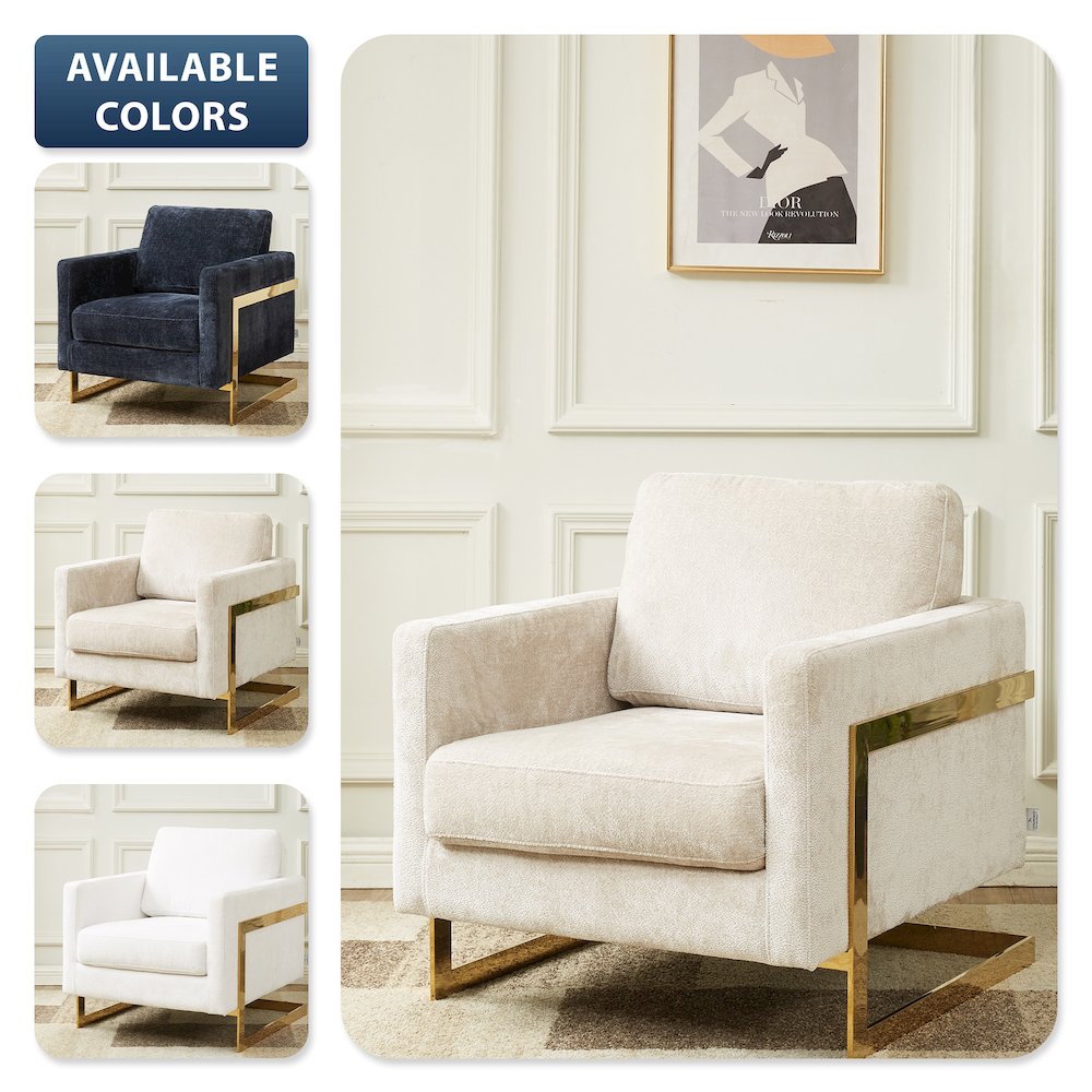 Lincoln Boucle Fabric Accent Armchair in Grey. Picture 8