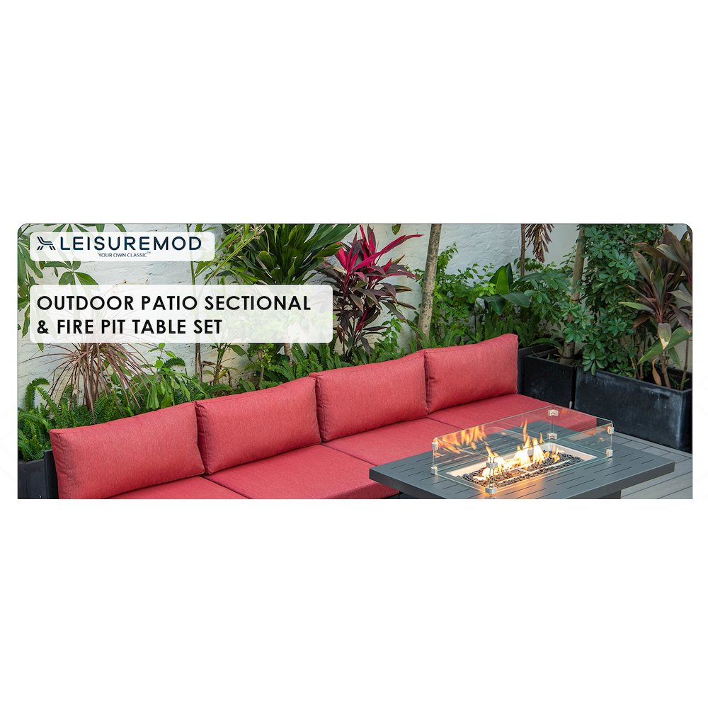 Chelsea 5-Piece Middle Patio Chairs and Fire Pit Table. Picture 16