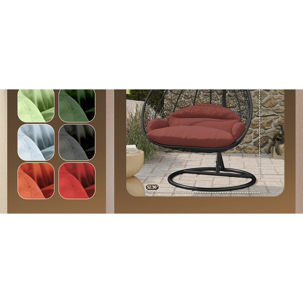 Recluse Collection Modern Outdoor Swing Chair. Picture 18