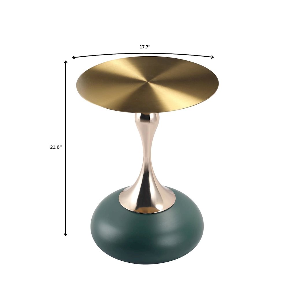 Savoy Collection Modern End Table In Green. Picture 17
