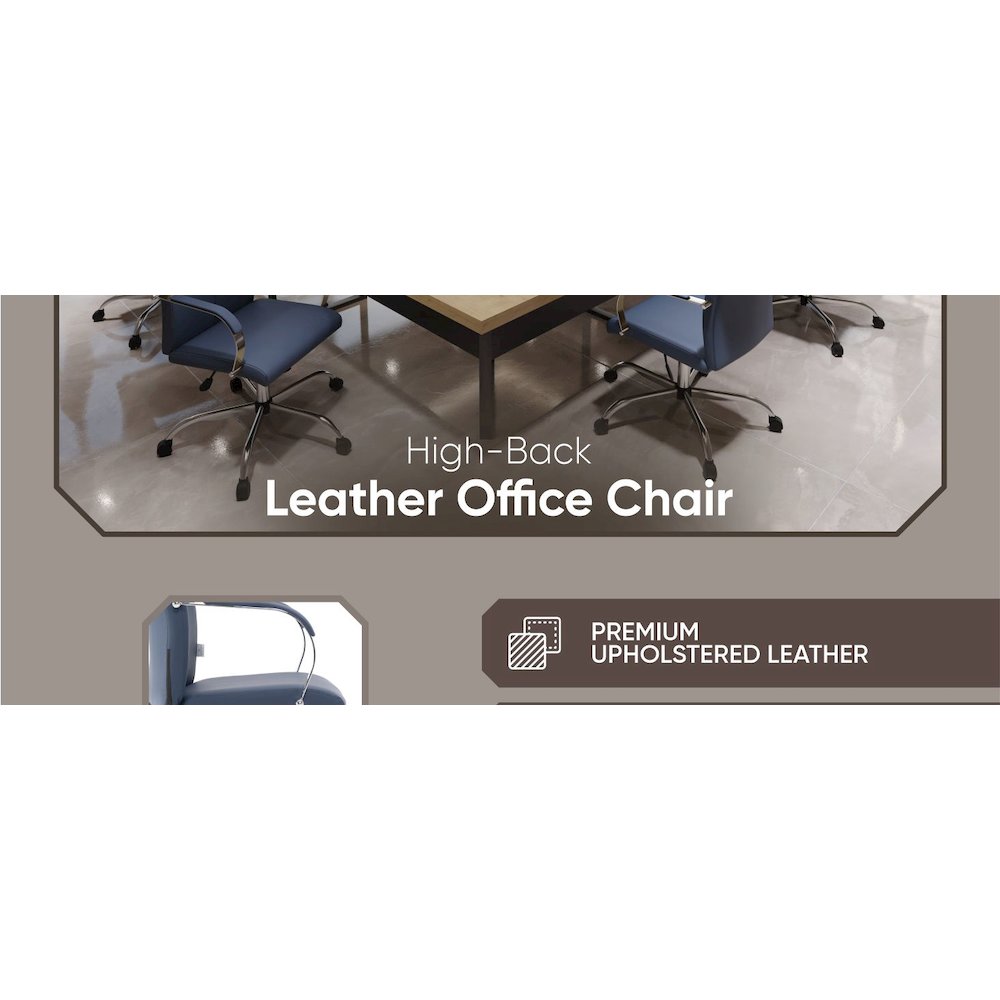 Sonora Modern High-Back Leather Office Chair. Picture 40