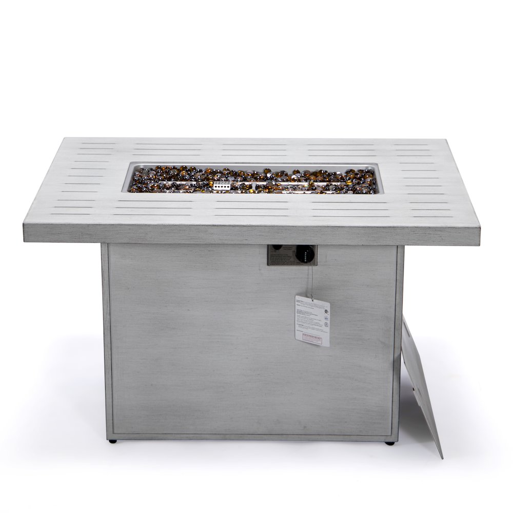 Chelsea Patio Modern Aluminum Propane Fire Pit Table. Picture 10