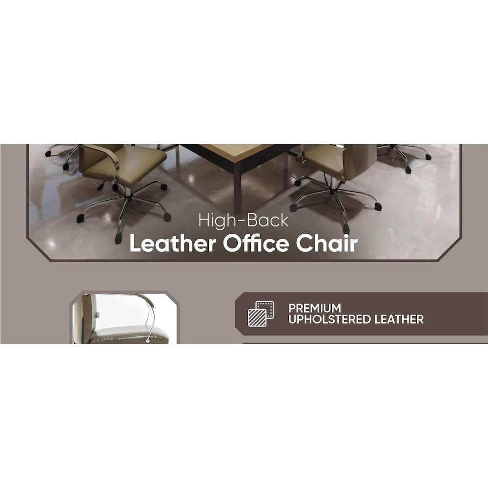 Sonora Modern High-Back Leather Office Chair. Picture 40