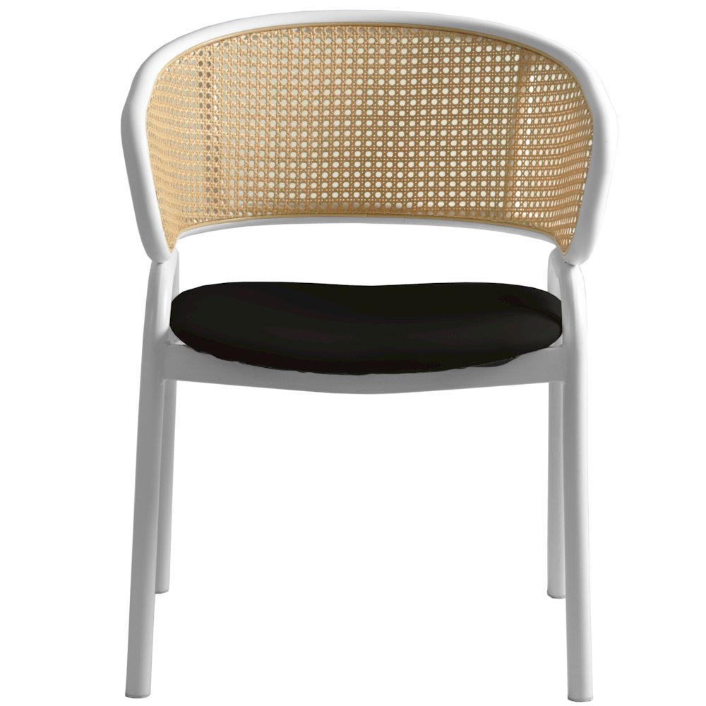 Ervilla - Dining Chair - White frame in Black Leather. Picture 17