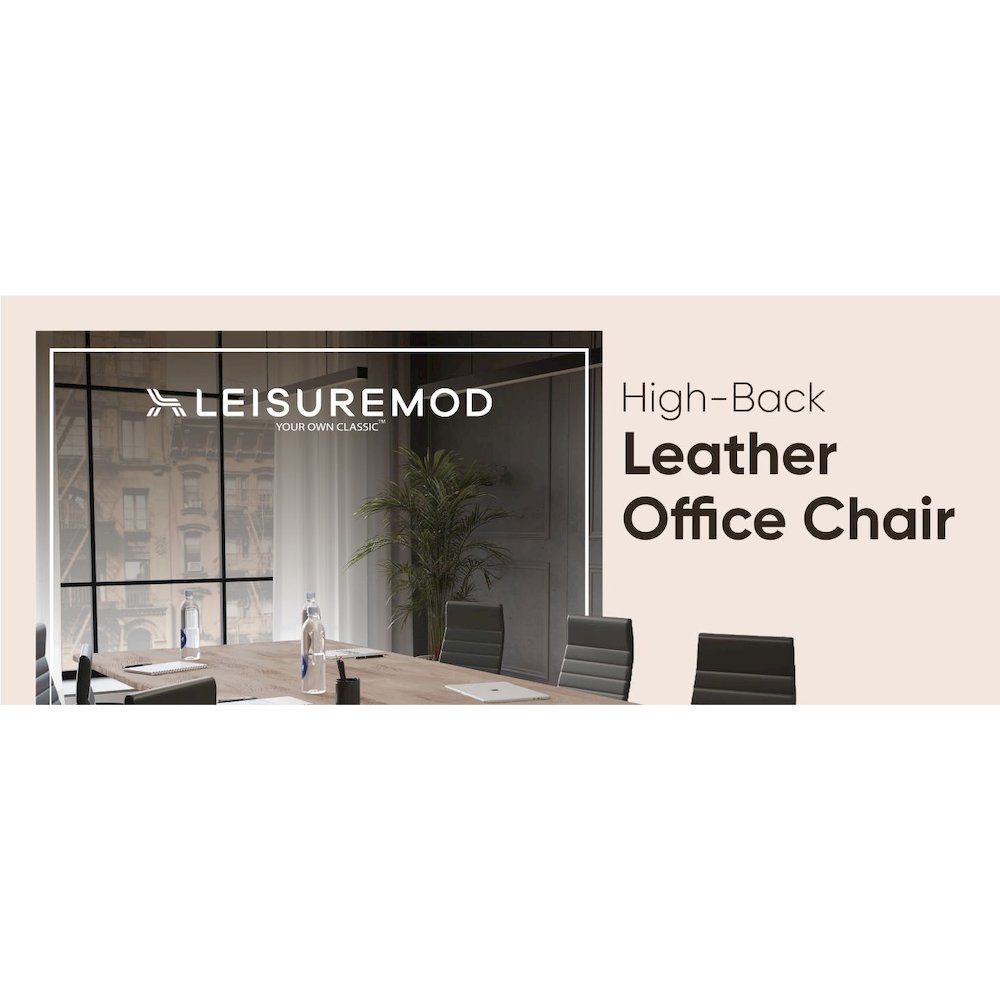 Hilton Modern High-Back Leather Office Chair. Picture 40