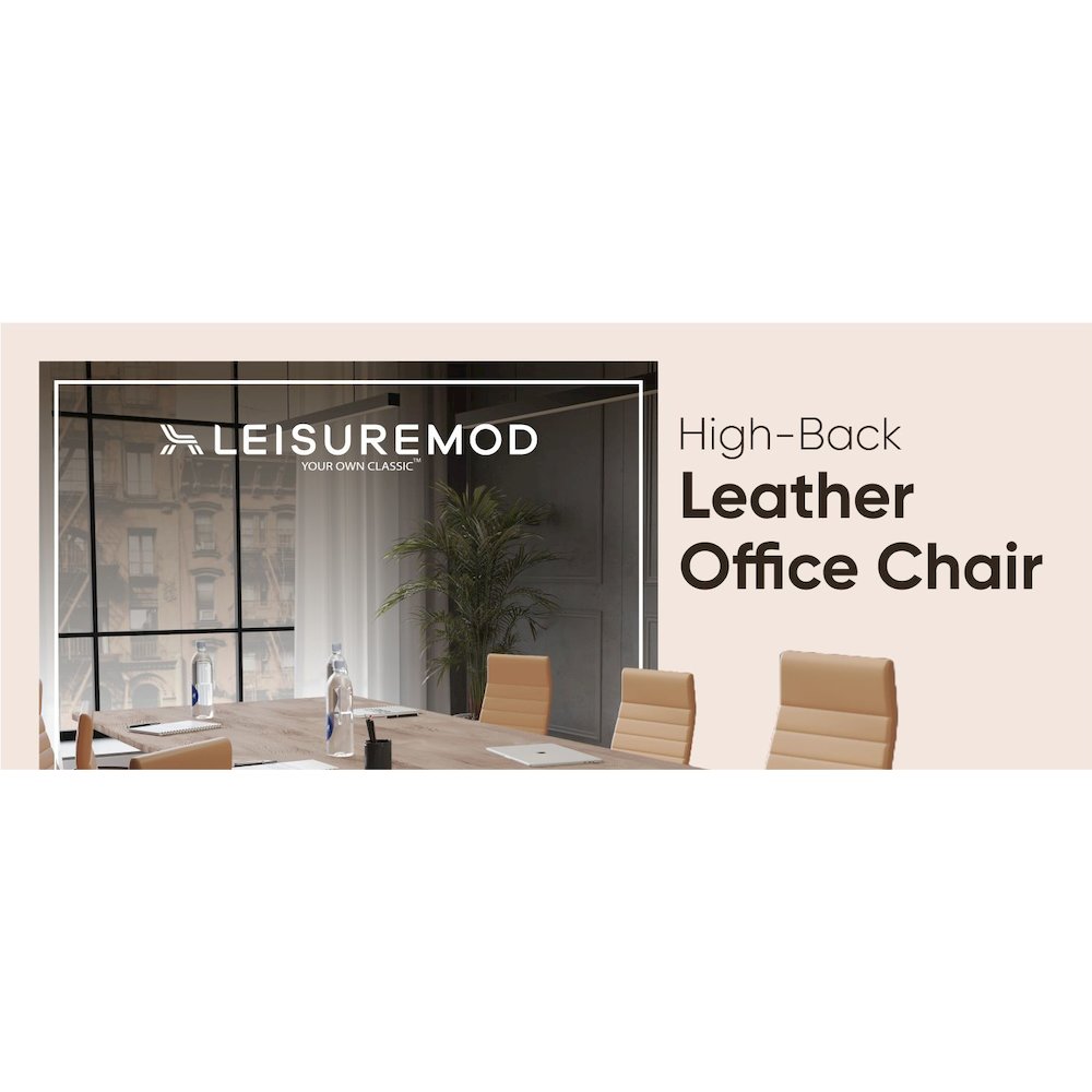 Hilton Modern High-Back Leather Office Chair. Picture 45