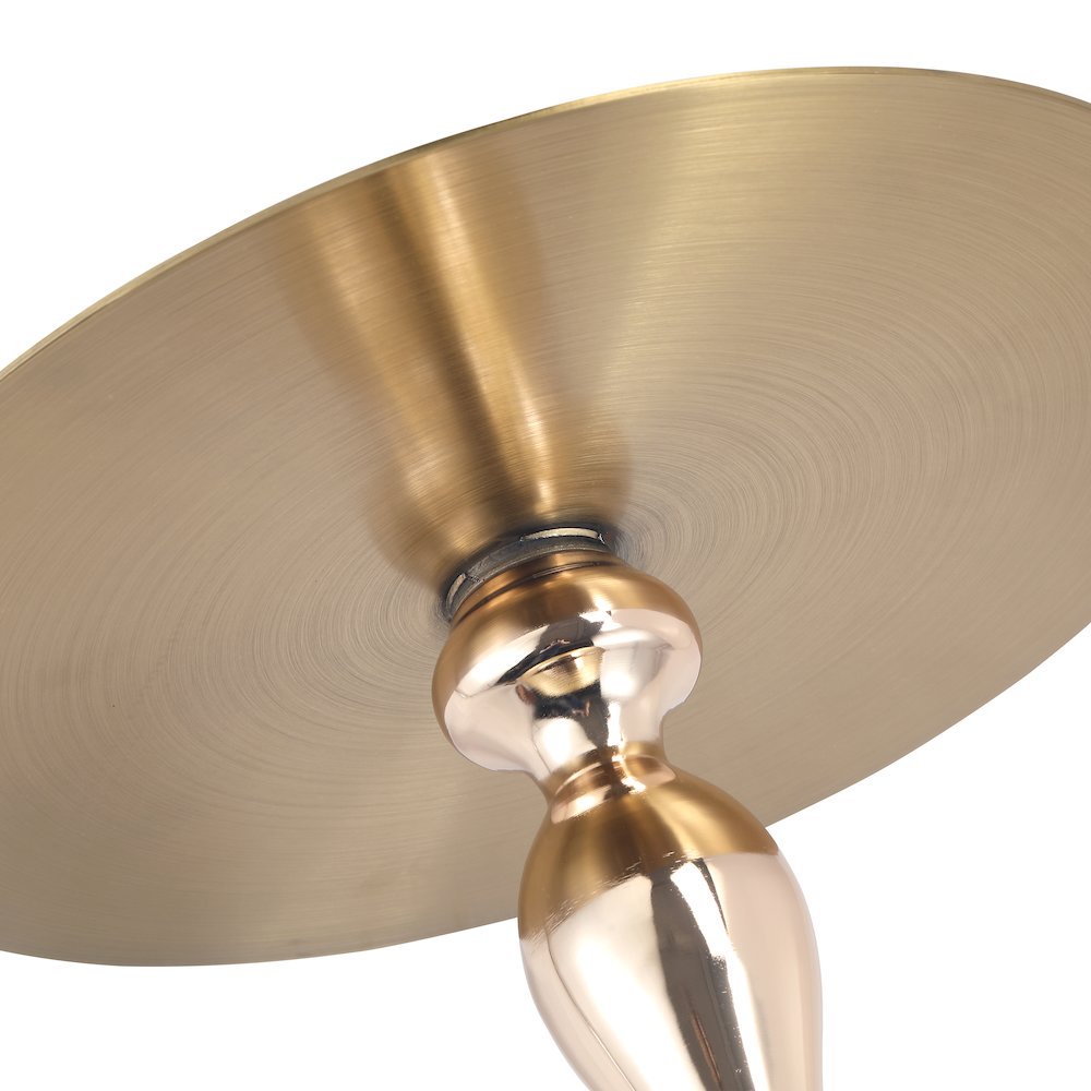 Savoy Collection Modern End Table In Gold With Gold Top. Picture 18