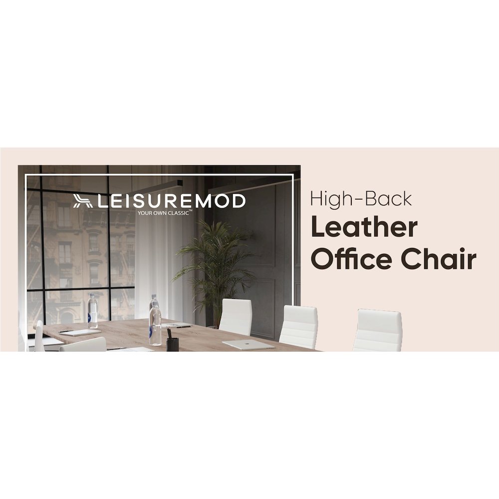Hilton Modern High-Back Leather Office Chair. Picture 42