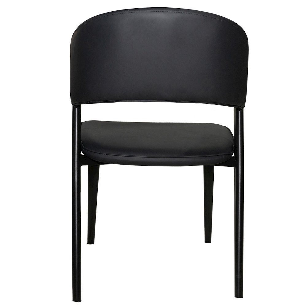 Aspen Collection Modern Dining Chair Black Frame in Black Set of 4. Picture 10